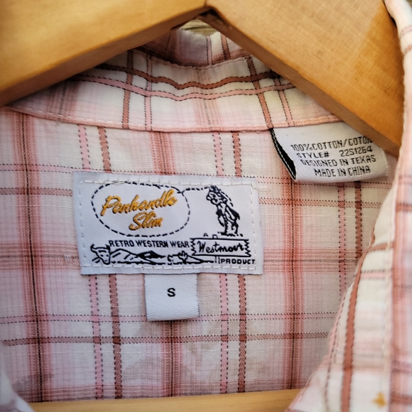 Panhandle Slim Pink Snap Front Shirt - Picture 4 of 7